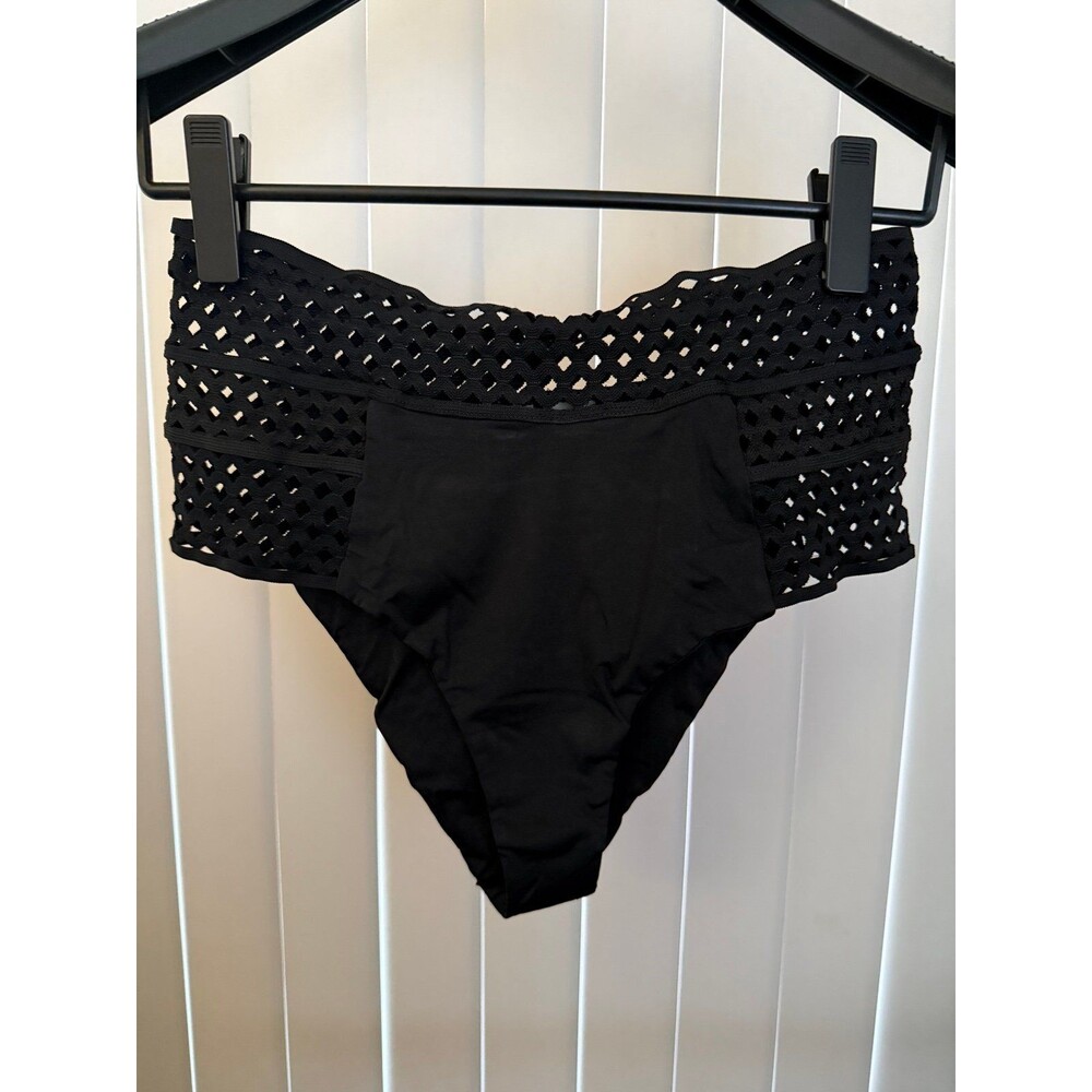 NWT Beach Bunny Hayden High Waist Black Swimwear Bottom Size women Size 2XL